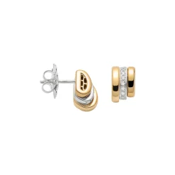 Clearance Orecchini Fope Collezione Prima in Oro Giallo e Bianco con Diamanti Gioielli Fope