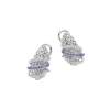 New Orecchini Fope Collezione Solo in Oro Bianco con Diamanti e Zaffiri Gioielli Fope