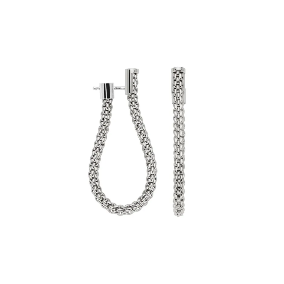 Best Orecchini Fope Collezione Essentials in Oro Bianco Pendenti Gioielli Fope
