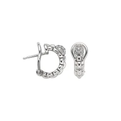 Outlet Orecchini Fope Collezione Eka in Oro Bianco con Diamanti Gioielli Fope