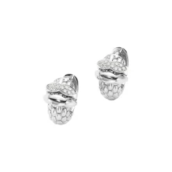 Outlet Orecchini Fope Collezione Love Nest in Oro Bianco con Diamanti Gioielli Fope