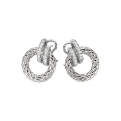 Clearance Orecchini Fope Collezione Solo in Oro Bianco con Diamanti Gioielli Fope