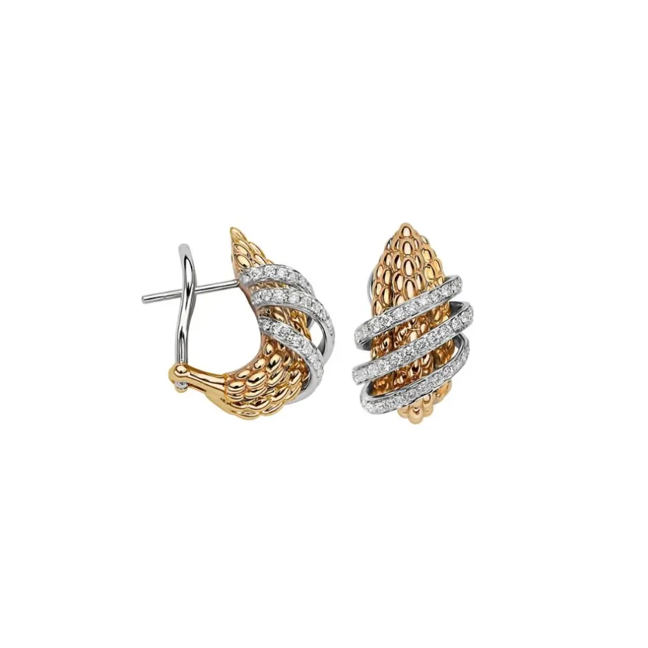 Best Orecchini Fope Collezione Solo in Oro Giallo con Diamanti Gioielli Fope