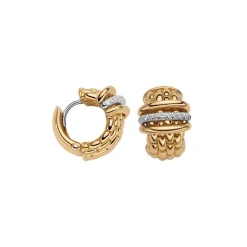 Outlet Orecchini Fope Collezione Panorama in Oro Giallo con Diamanti Gioielli Fope