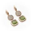 Hot Orecchini Madi Collezione Safari con Quarzo Idrotermale Verde Gioielli Madi