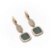 Clearance Orecchini Madi Collezione Safari con Malachite e Zirconi Gioielli Madi