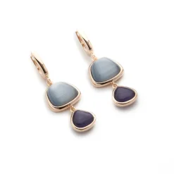New Orecchini Madi Collezione Nuvole con Quarzi Idrotermali Blu Gioielli Madi