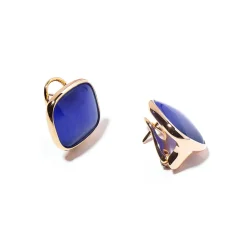 Best Orecchini Madi Laguna Blu Fissi al Lobo Quarzo Blu Gioielli Madi