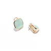 Fashion Orecchini Madi Laguna Mono Piccoli con Quarzo Verde Acqua Gioielli Madi