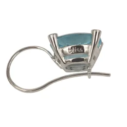 Discount Orecchini Pendenti In Oro Bianco Bliss Gioielli Con Topazio Azzurro e Diamanti Outlet Gioielli