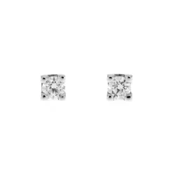 New Orecchini Punto Luce in Oro Bianco con Diamanti 0,21 Carati Orecchini Punto Luce