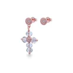 Online Orecchini Rue des Mille Croce e Lobo Grigio Fumè Gioielli Rue Des Mille