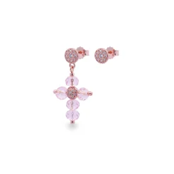 Online Orecchini Rue des Mille Croce e Lobo Rosa Gioielli Rue Des Mille