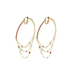 Discount Orecchini Rue des Mille Gitani Giallo e Rosso Gioielli Rue Des Mille