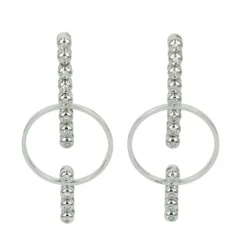 Outlet Orecchini Tennis in Oro Bianco E Diamanti Orecchini