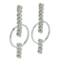 Outlet Orecchini Tennis in Oro Bianco E Diamanti Orecchini