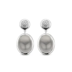 Hot Orecchini Ti Sento Milano In Argento 925 Con Quarzo Fumè Ovale Gioielli Ti Sento Milano | Outlet Gioielli
