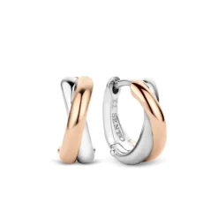Best Orecchini Ti Sento Milano In Argento 925 Cerchio Al Lobo Placcati in Oro Rosa Gioielli Ti Sento Milano