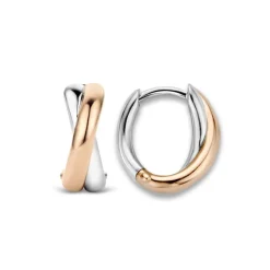 Best Orecchini Ti Sento Milano In Argento 925 Cerchio Al Lobo Placcati in Oro Rosa Gioielli Ti Sento Milano