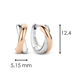 Best Orecchini Ti Sento Milano In Argento 925 Cerchio Al Lobo Placcati in Oro Rosa Gioielli Ti Sento Milano