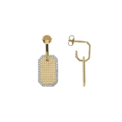 Clearance Orecchino Rue des Mille Medaglia Texture Borchie Giallo Gioielli Rue Des Mille