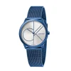Best Orologio Calvin Klein Donna Minimal in Acciaio PVD Blu Quadrante Argento MM. 35 Con Cinturino Maglia Milano Donna Outlet Orologi | Orologi Calvin Klein Donna