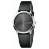 Hot Orologio Calvin Klein Donna Collezione Minimal Grigio Freddo Con Cinturino In Pelle Nero MM. 35 Donna Orologi Calvin Klein Donna | Outlet Orologi