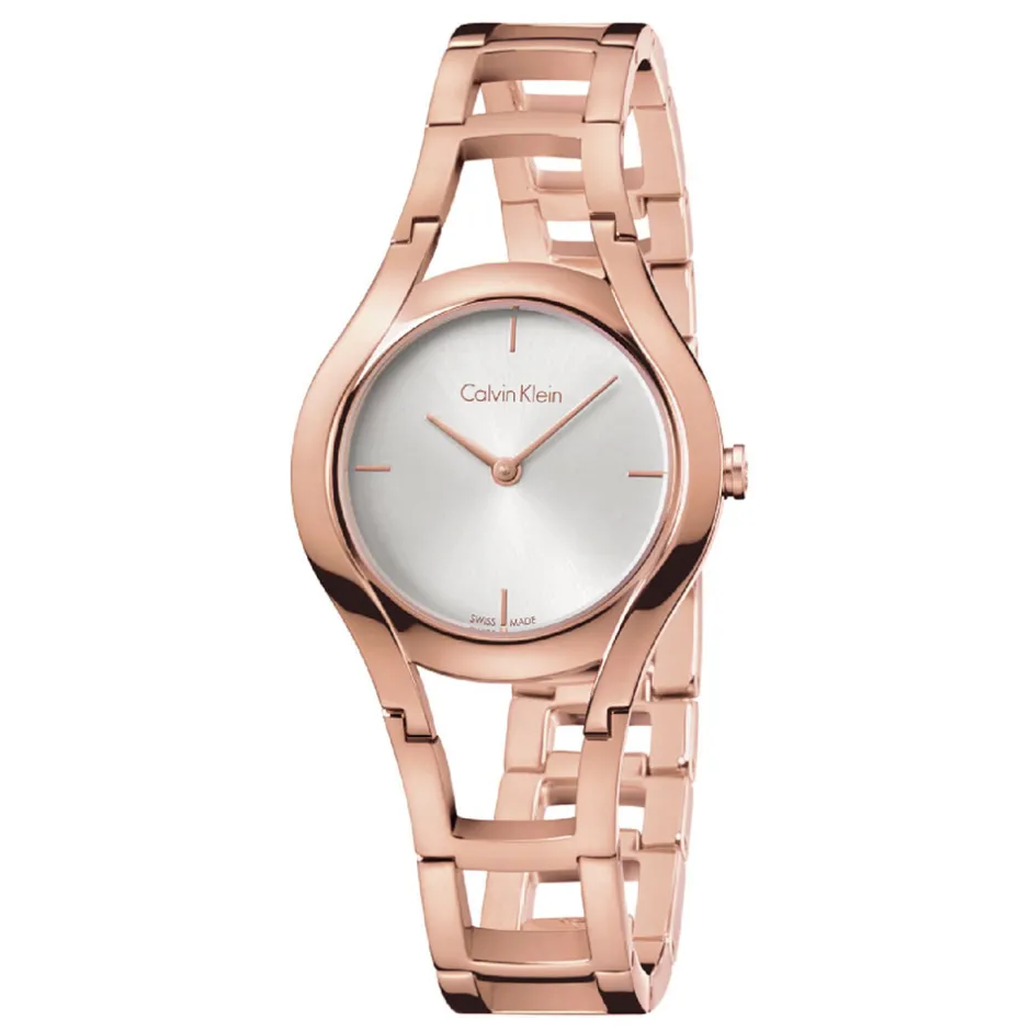 Clearance Orologio Calvin Klein Donna Collezione Class In Acciaio PVD Rosa Con Quadrante Argento Donna Orologi Calvin Klein Donna | Outlet Orologi