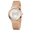 Discount Orologio Calvin Klein Donna Collezione Minimal In Acciaio PVD Rosa Con Quadrante Argentè Donna Orologi Calvin Klein Donna | Outlet Orologi
