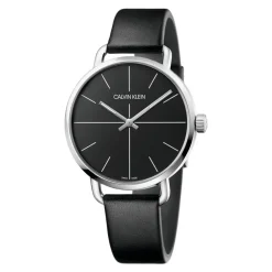 Sale Orologio Calvin Klein Uomo Collezione Even Nero MM. 42 con Cinturino in Pelle Nero Uomo Outlet Orologi | Orologi Calvin Klein Uomo