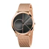 Outlet Orologio Calvin Klein Uomo Collezione Minimal In Acciaio PVD Rosa MM. 40 Con Bracciale in Maglia Milano Uomo Outlet Orologi | Orologi Calvin Klein Uomo