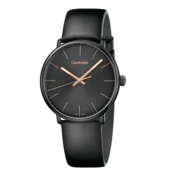 Hot Orologio Calvin Klein Uomo Nuova Collezione High Noon Retro Nero Cassa MM. 40 PVD Nero e Cinturino In Pelle Nero Uomo Outlet Orologi | Orologi Calvin Klein Uomo