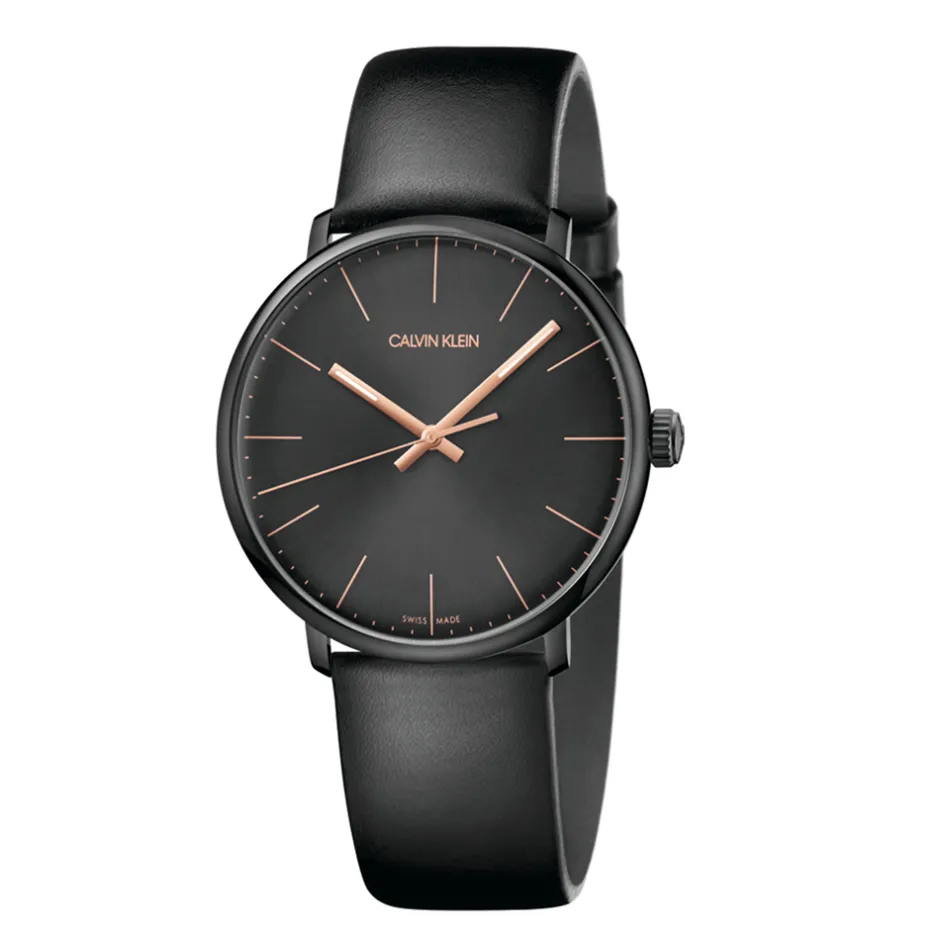 Hot Orologio Calvin Klein Uomo Nuova Collezione High Noon Retro Nero Cassa MM. 40 PVD Nero e Cinturino In Pelle Nero Uomo Outlet Orologi | Orologi Calvin Klein Uomo