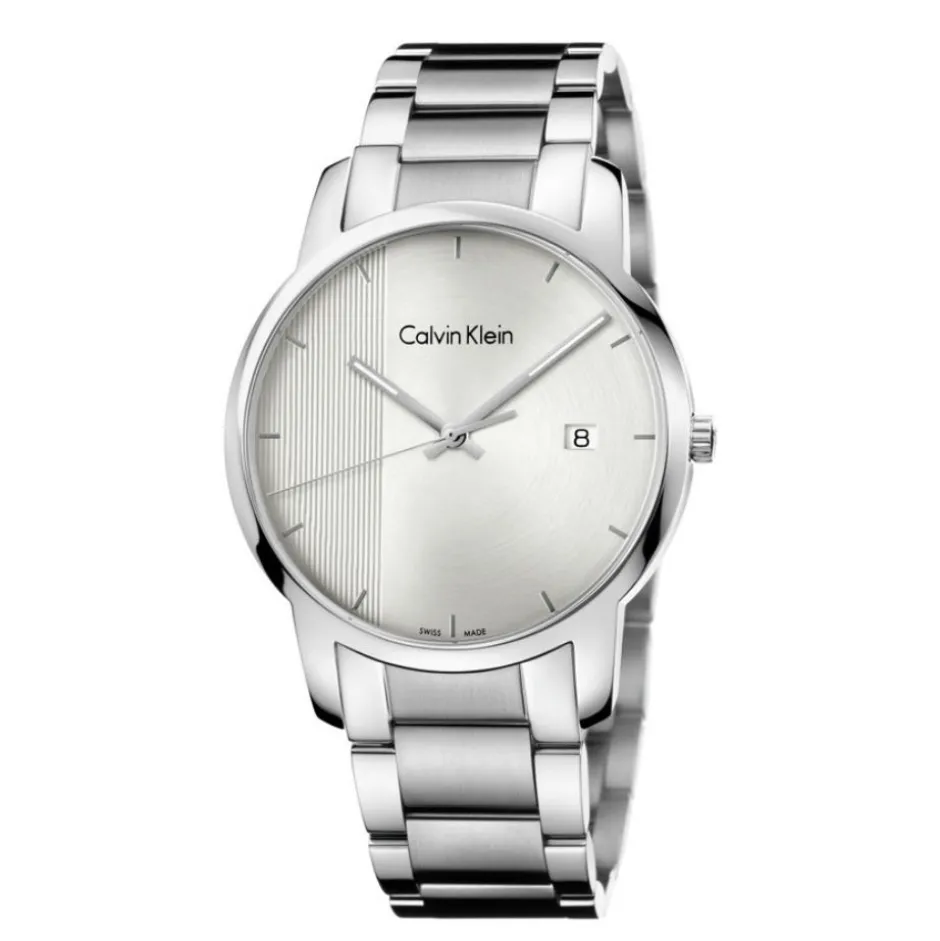 Outlet Orologio Calvin Klein Uomo In Acciaio Collezione City Con Quadrante Argentè Uomo Outlet Orologi | Orologi Calvin Klein Uomo