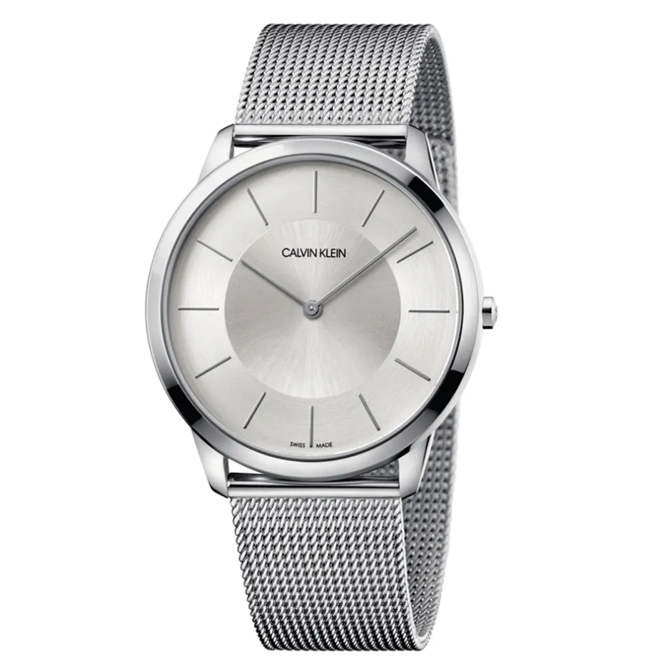 Hot Orologio Calvin Klein Uomo Minimal Argentè MM.40 Con Cinturino Maglia Milano Uomo Outlet Orologi | Orologi Calvin Klein Uomo