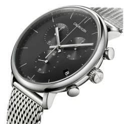 Fashion Orologio Calvin Klein Uomo Nuova Collezione High Noon Chrono Nero Cassa in Acciaio MM. 43 Con Cinturino In Maglia Milano Uomo Outlet Orologi | Orologi Calvin Klein Uomo