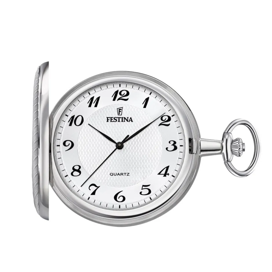 Sale Orologio da Taschino Uomo Festina Classico in Acciaio MM. 48 con Catena da cm. 37 Uomo Orologi Festina Uomo