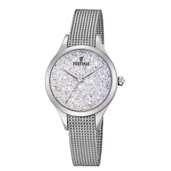 Clearance Orologio Donna Festina Nuovo Modello Mademoiselle In Acciaio Cassa MM. 32 e Quadrante Con Cristalli Swarovski Donna Orologi Festina Donna