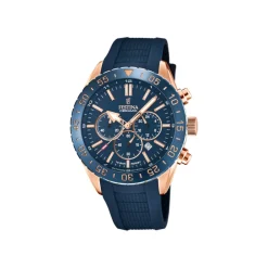 Discount Orologio Festina Ceramic Azzurro Gomma 44 mm Uomo Orologi Festina Uomo
