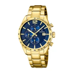 Online Orologio Festina Chrono Sport in Acciaio Placcato Oro Giallo 44 mm Uomo Orologi Festina Uomo