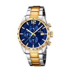 Discount Orologio Festina Chrono Uomo in Acciaio Placcato Oro 44 mm Uomo Orologi Festina Uomo