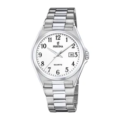 Sale Orologio Festina Classic Bianco Uomo Acciaio 40 mm Uomo Orologi Festina Uomo