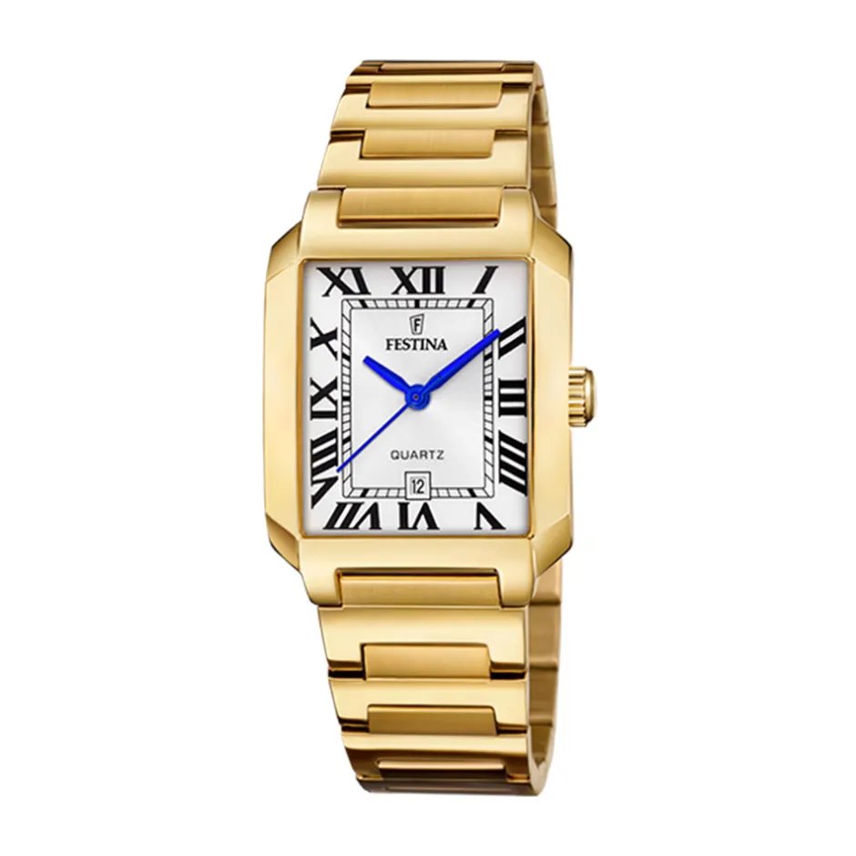 Sale Orologio Festina Classic Rettangolare Placcato Oro Quartz Donna Orologi Festina Donna