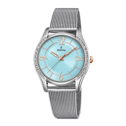 New Orologio Festina Classic Time Azzurro Quartz 36 mm Donna Orologi Festina Donna
