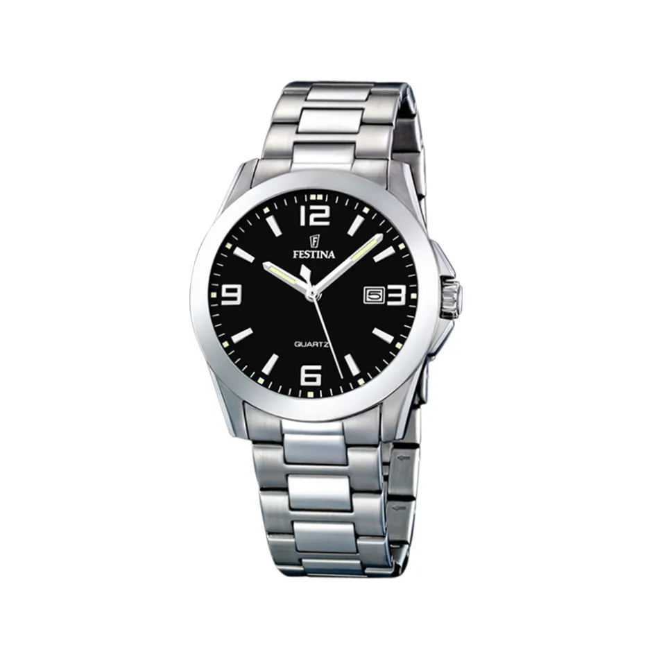 Best Orologio Festina Classic Nero Uomo Acciaio 40 mm Uomo Orologi Festina Uomo