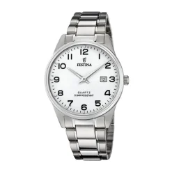 Clearance Orologio Festina Classic Bianco Uomo Acciaio 39,3 mm Uomo Orologi Festina Uomo