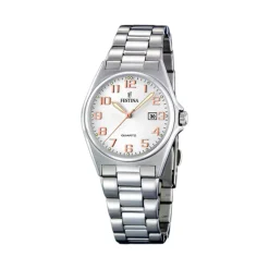 Best Orologio Festina Classics Bianco Acciaio Indici Dorati Donna Orologi Festina Donna