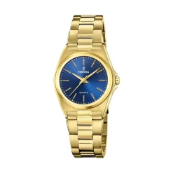New Orologio Festina Classics Azzurro Acciaio Dorato Donna Orologi Festina Donna