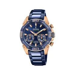 Clearance Orologio Festina Connected Chrono Bike Watch Blu Acciaio 45,5 mm Uomo Orologi Festina Uomo