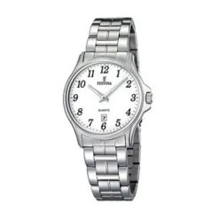 New Orologio Festina Donna Classic in Acciaio Con Quadrante Bianco Donna Orologi Festina Donna